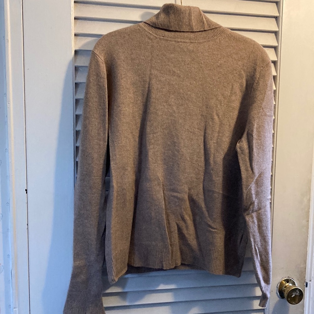 Apt. 9 - L coffee cashmere long sleeve sweater